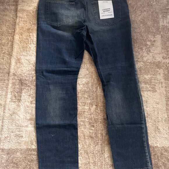 Frame Denim NWT L'Homme Skinny Cotton Stretch Denim Jeans, Med Blue, Size 38 - Picture 3 of 5